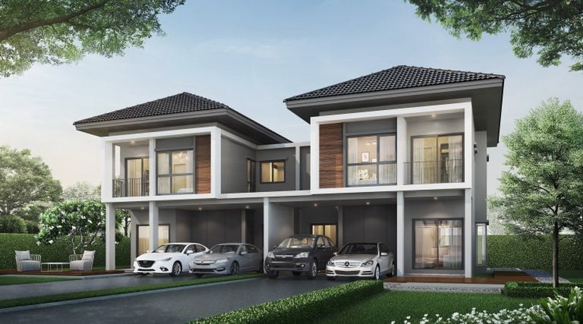 บ้านแฝดสไตล์บ้านเดี่ยว